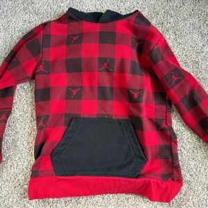 Jordan Hoodie Red and Black Fleece Lining